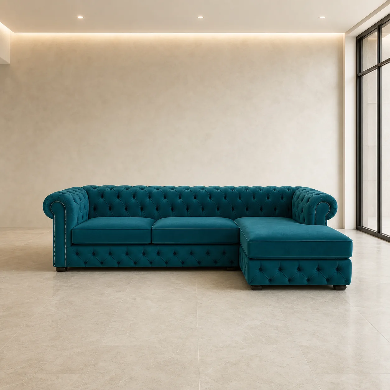 Sofá L Chesterfield