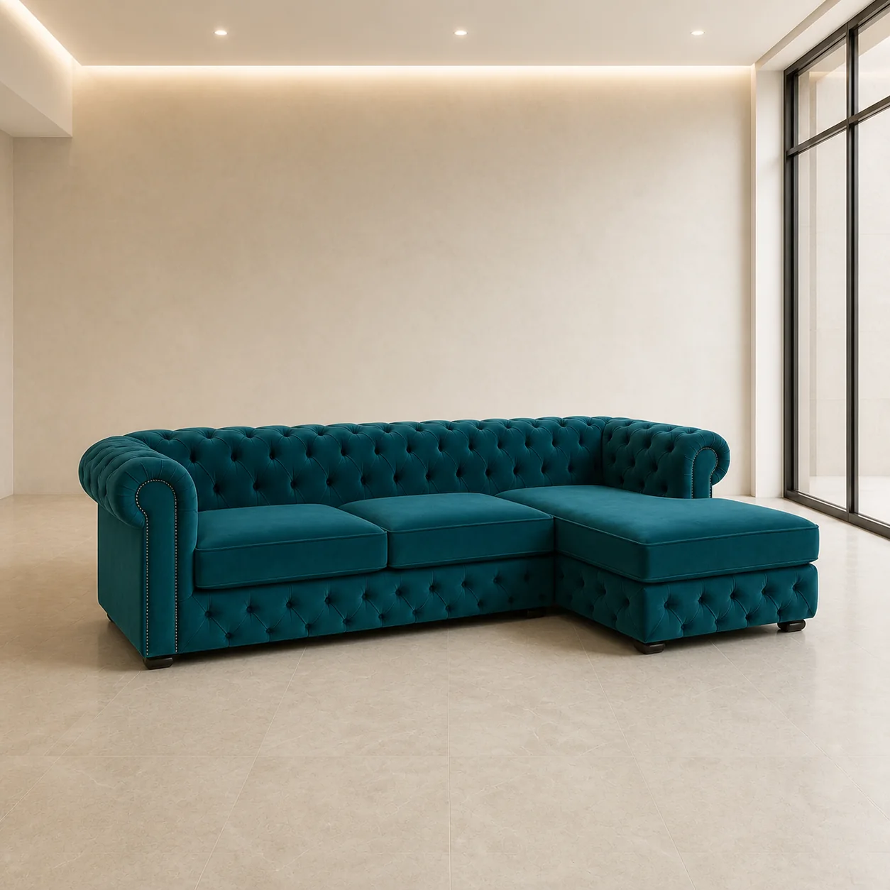 Sofá L Chesterfield - imagen 2