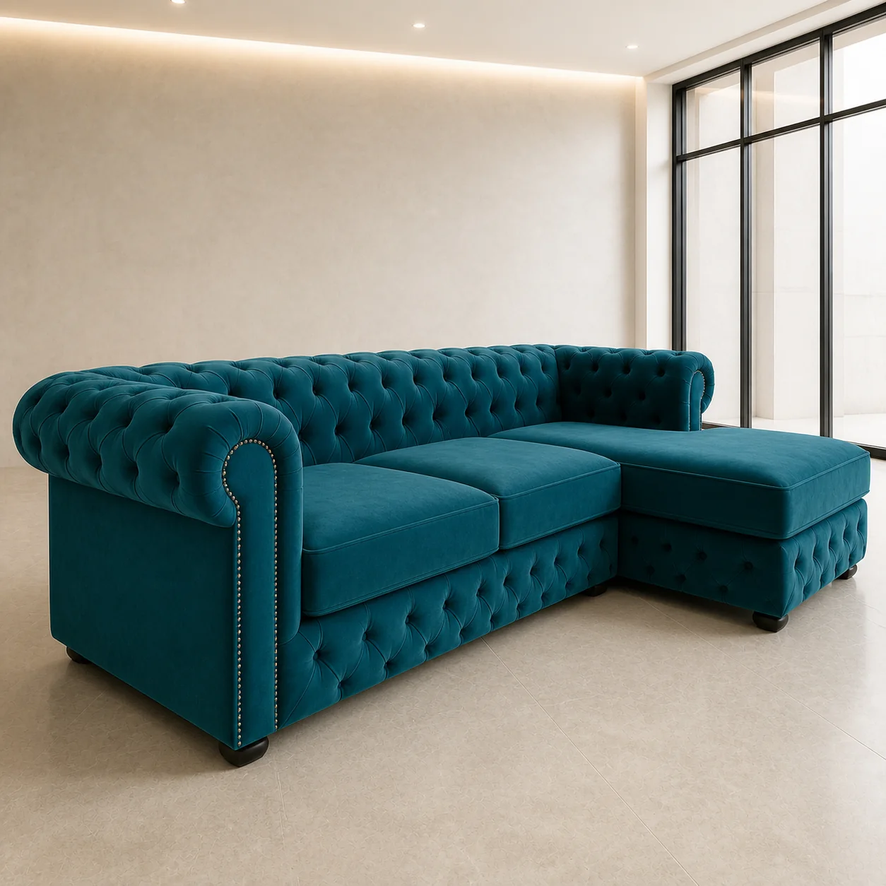 Sofá L Chesterfield - imagen 3